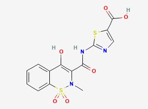 Two-dimensional chemical structure of 5'-Carboxy Meloxicam, CAS 130262-93-0
