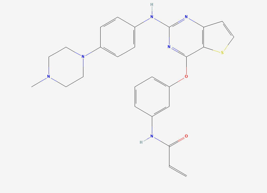 Two-dimensional chemical structure of Olmutinib