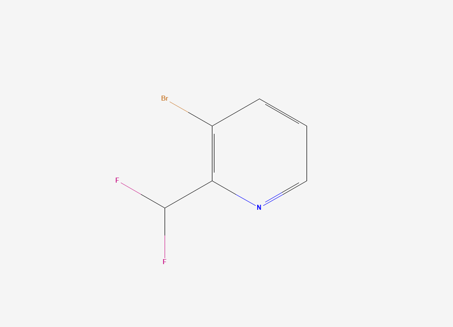 Two-dimensional chemical structure of 3-Bromo-2-(difluoromethyl)pyridine