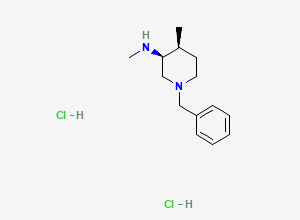 Two-dimensional chemical structure of (3S,4S)-1-benzyl-N,4-dimethylpiperidin-3-amine dihydrochloride