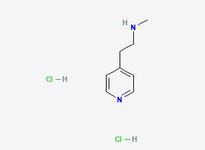 Two-dimensional chemical structure of N-Methyl-2-(pyridin-4-yl)ethan-1-amine (2HCl Salt), CAS 101252-40-8
