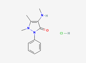 Two-dimensional chemical structure of Metamizole EP Impurity C (HCl salt), CAS 856307-27-2