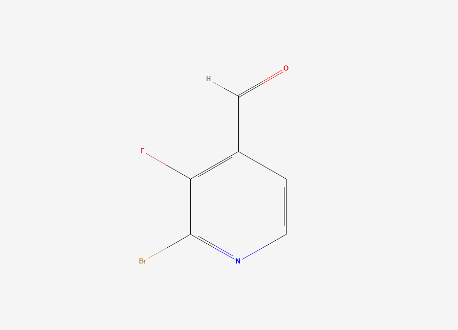 Two-dimensional chemical structure of 2-Bromo-3-fluoropyridine-4-carbaldehyde