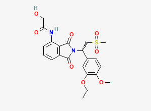 Two-dimensional chemical structure of N-Deacetyl-N-hydroxyacetyl apremilast