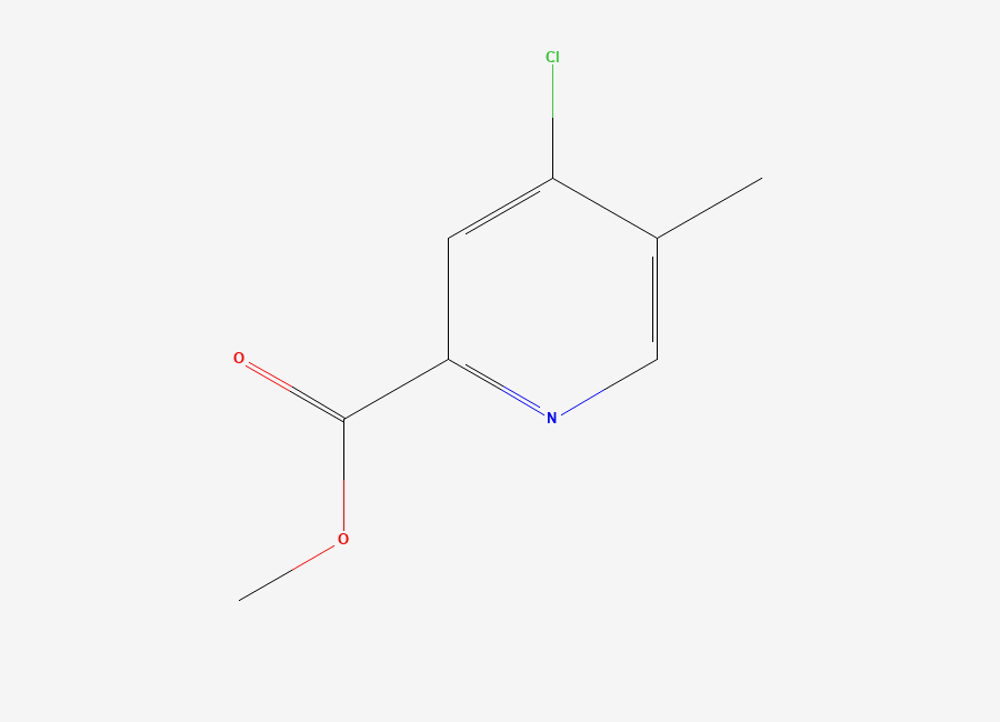 Two-dimensional chemical structure of Methyl 4-chloro-5-methylpyridine-2-carboxylate
