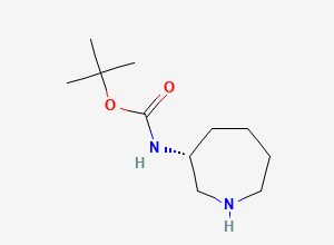 Two-dimensional chemical structure of (R)-tert-Butyl azepan-3-ylcarbamate