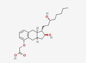 Two-dimensional chemical structure of Treprostinil R,S-Isomer, CAS 112421-28-0
