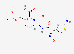 Two-dimensional chemical structure of Cefotaxime EP Impurity D / (E)-cefotaxime, CAS 63527-53-7