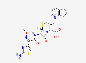 Two-dimensional chemical structure of Cefpirome, CAS 84957-29-9