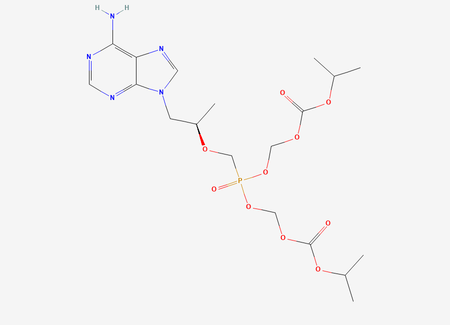 Two-dimensional chemical structure of Tenofovir Disoproxil