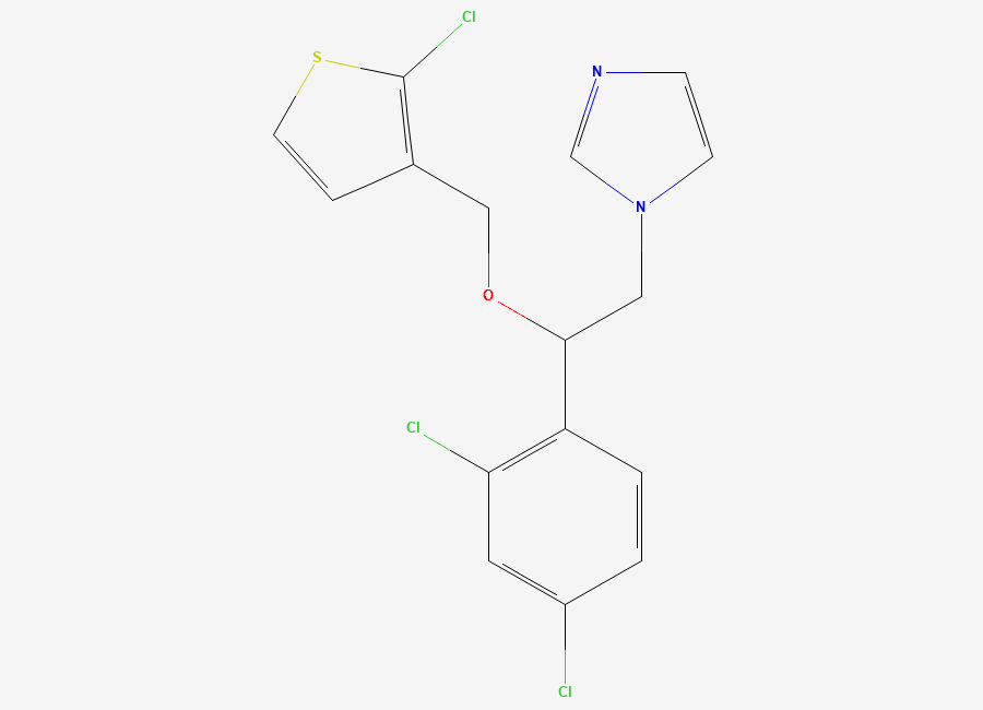 Two-dimensional chemical structure of Tioconazole, CAS 65899-73-2