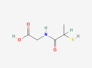 Two-dimensional chemical structure of Tiopronin, CAS 1953-02-2