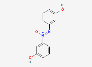 Two-dimensional chemical structure of 1,2-bis(3-hydroxyphenyl)diazene oxide, CAS 318515-20-7