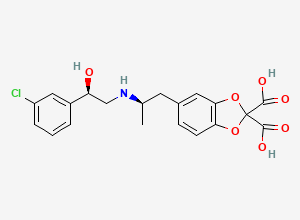 Two-dimensional chemical structure of Cl-316243 Free diacid