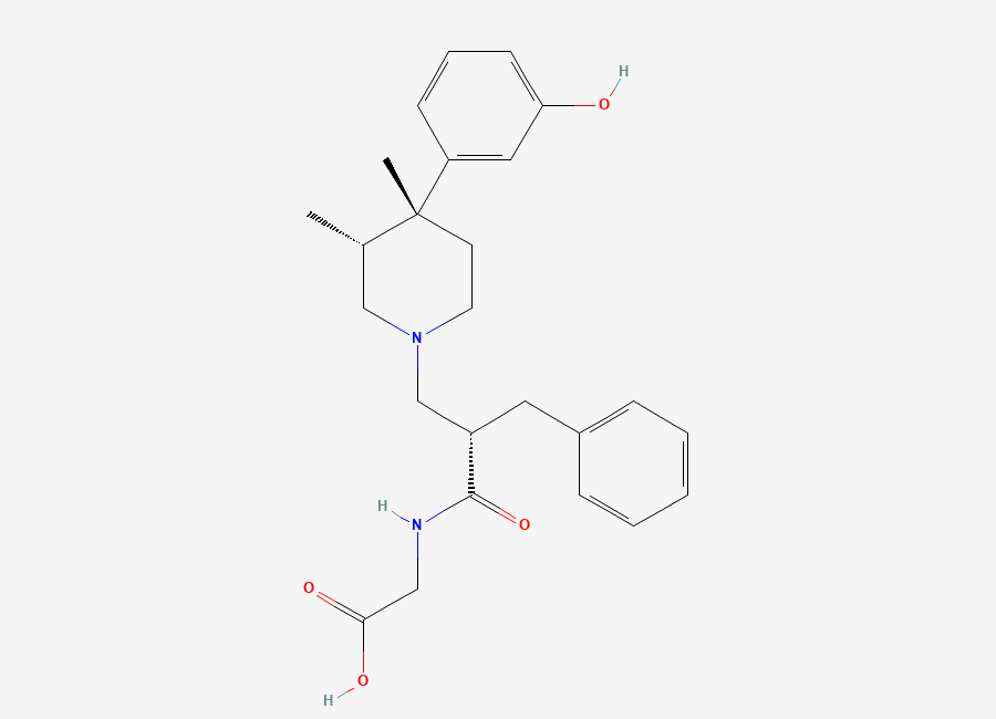 Two-dimensional chemical structure of Alvimopan, CAS 156053-89-3