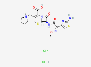 Two-dimensional chemical structure of Cefepime dihydrochloride monohydrate EPCRS (Y0000633), CAS 123171-59-5