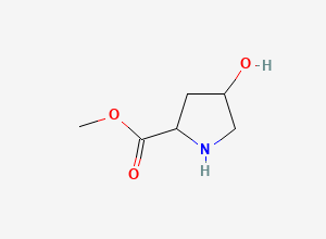 Two-dimensional chemical structure of Methyl 4-hydroxypyrrolidine-2-carboxylate