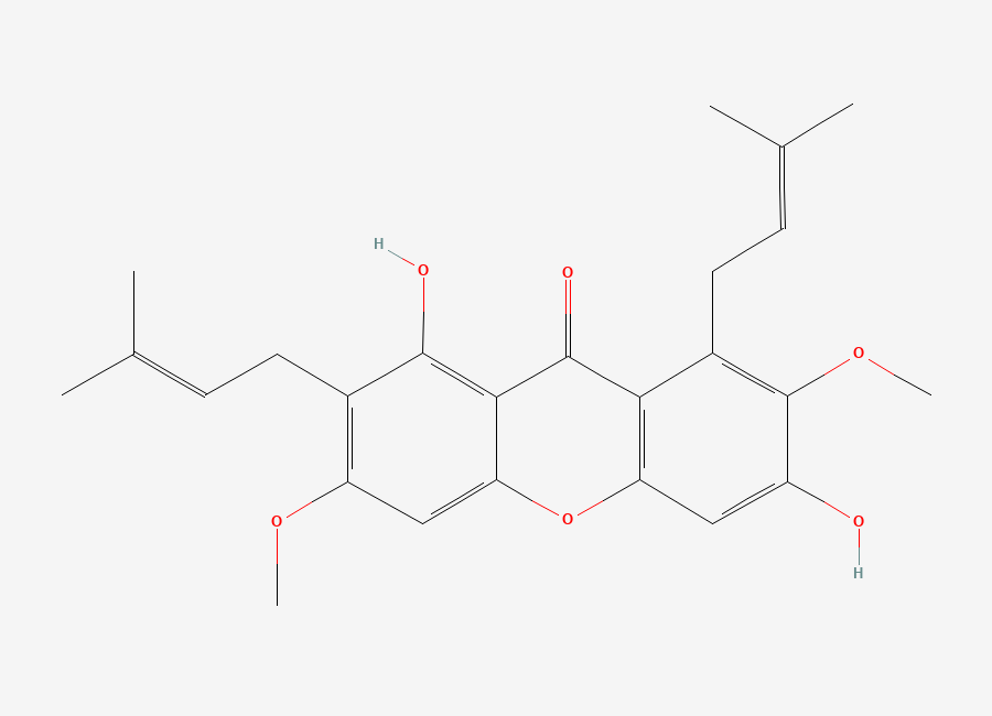 Two-dimensional chemical structure of Beta-Mangostin