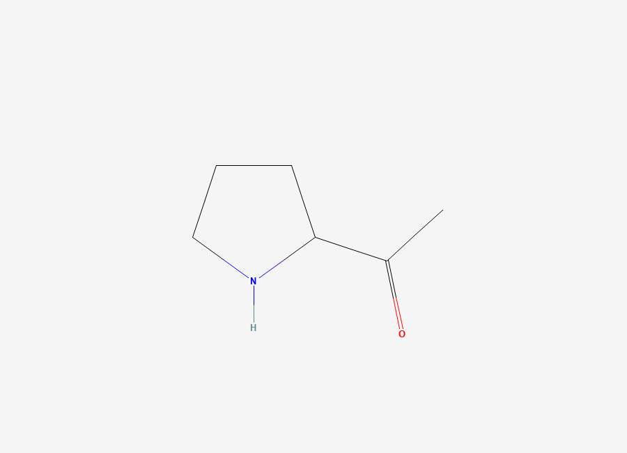 Two-dimensional chemical structure of 2-Acetylpyrrolidine