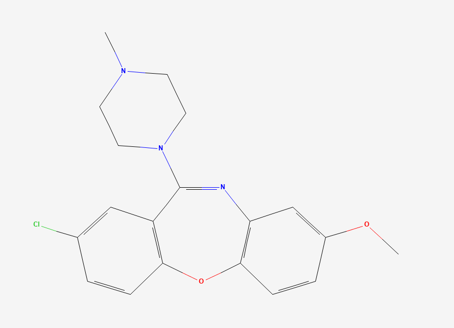 Two-dimensional chemical structure of 8-Methoxy Loxapine, CAS 70020-54-1
