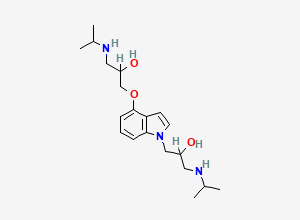 Two-dimensional chemical structure of Pindolol EP Impurity B, CAS 130115-63-8
