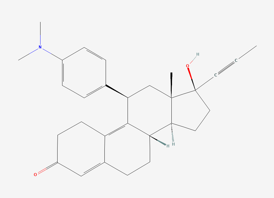 Two-dimensional chemical structure of Mifepristone (1443759), CAS 84371-65-3