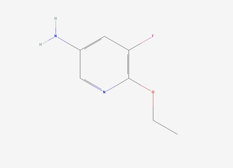 Two-dimensional chemical structure of 6-Ethoxy-5-fluoropyridin-3-amine