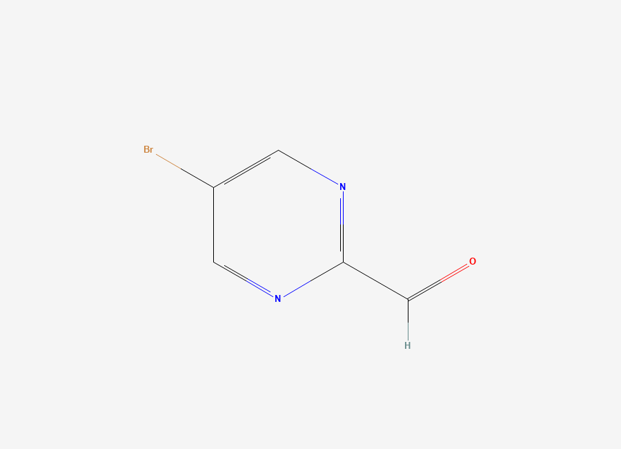 Two-dimensional chemical structure of 5-Bromopyrimidine-2-carbaldehyde