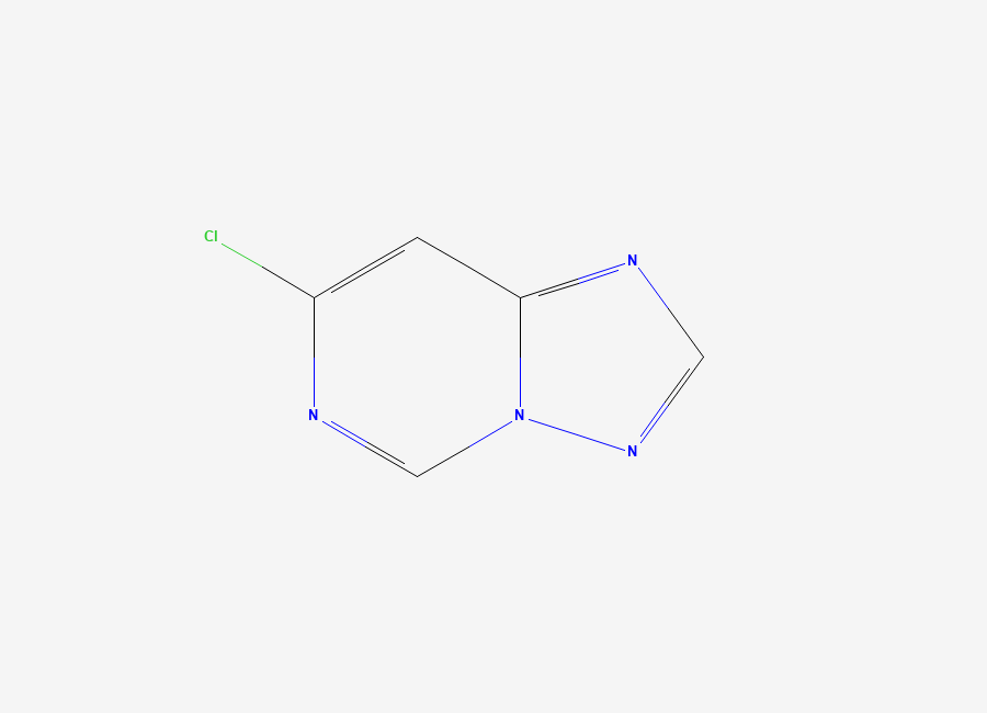Two-dimensional chemical structure of 7-Chloro-(1,2,4)triazolo(1,5-c)pyrimidine