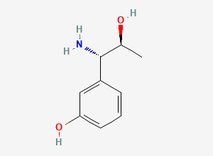 Two-dimensional chemical structure of 3-[(1S,2S)-1-Amino-2-hydroxypropyl]phenol