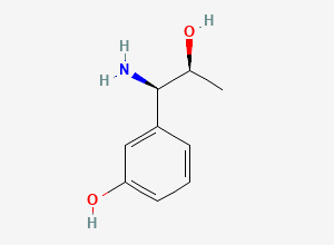 Two-dimensional chemical structure of 3-[(1R,2S)-1-Amino-2-hydroxypropyl]phenol