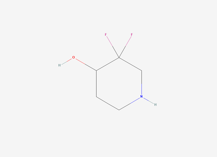 Two-dimensional chemical structure of 3,3-Difluoropiperidin-4-OL