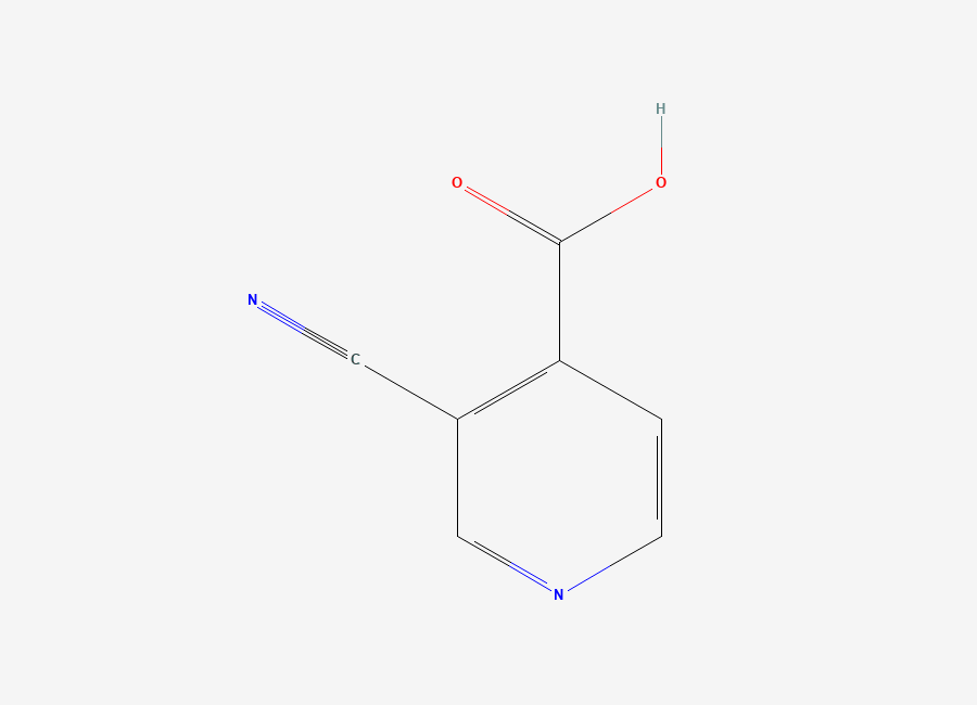 Two-dimensional chemical structure of 3-Cyanoisonicotinic acid