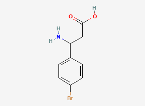 Two-dimensional chemical structure of 3-Amino-3-(4-bromophenyl)propanoic acid