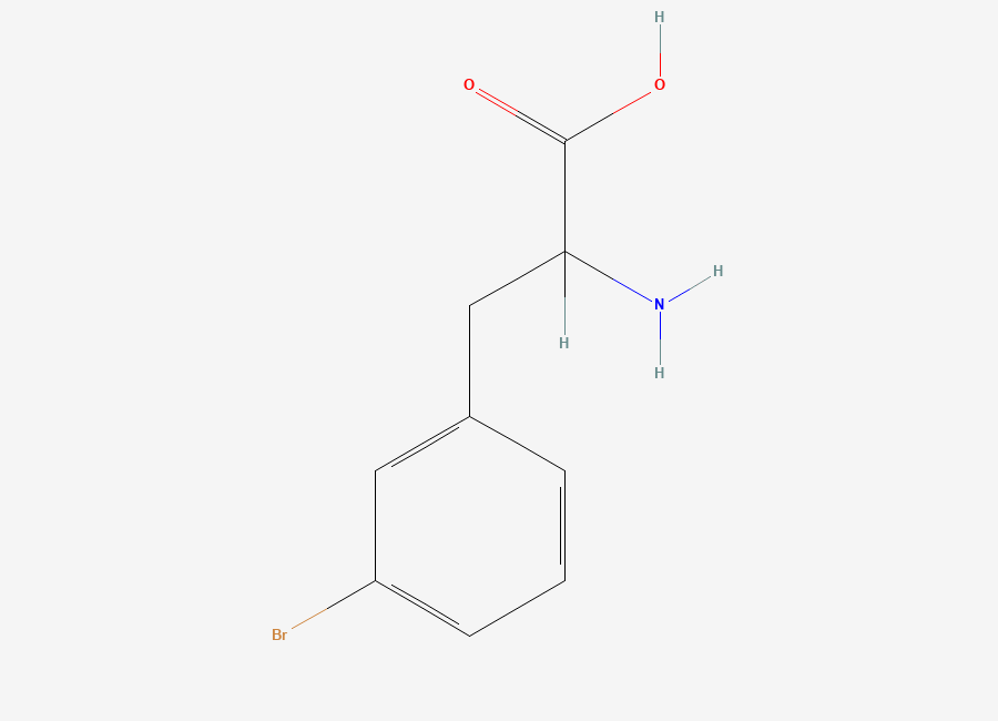 Two-dimensional chemical structure of 2-Amino-3-(3-bromophenyl)propanoic acid