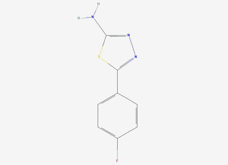 Two-dimensional chemical structure of 2-Amino-5-(4-fluorophenyl)-1,3,4-thiadiazole