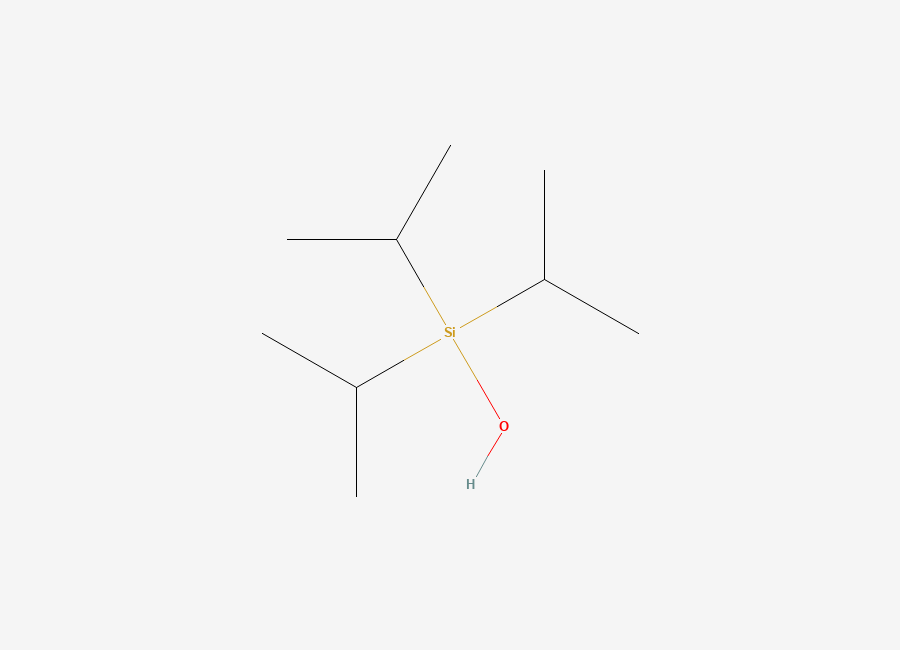 Two-dimensional chemical structure of 1,1,1-Tris(1-methylethyl)silanol