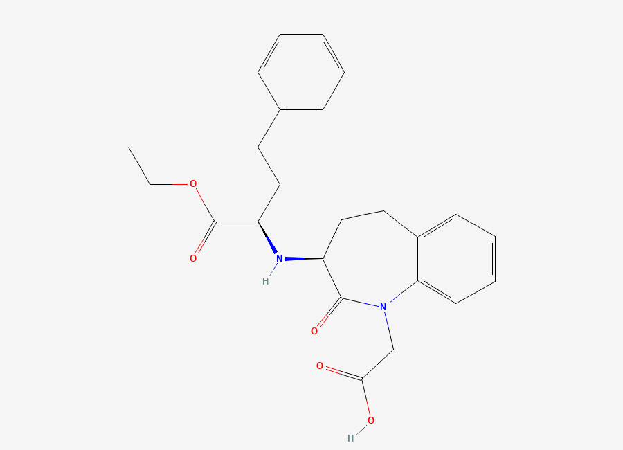 Two-dimensional chemical structure of Benazepril EP Impurity B (1R,3S-Isomer) / Benazepril Related Compound B, CAS 86541-76-6