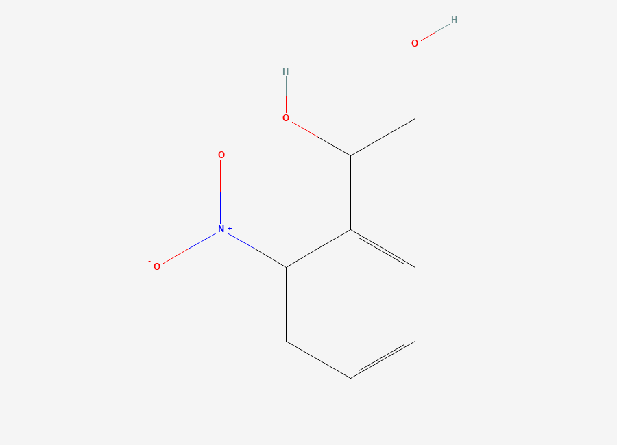 Two-dimensional chemical structure of 1-(2-Nitrophenyl)-1,2-ethanediol
