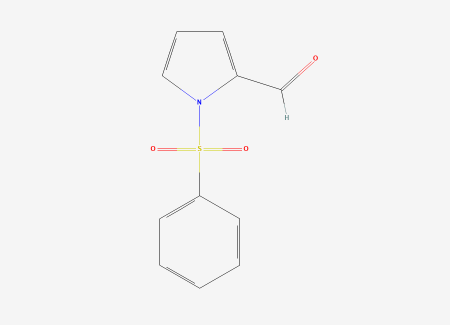 Two-dimensional chemical structure of 1-(Phenylsulfonyl)-2-pyrrolecarboxaldehyde