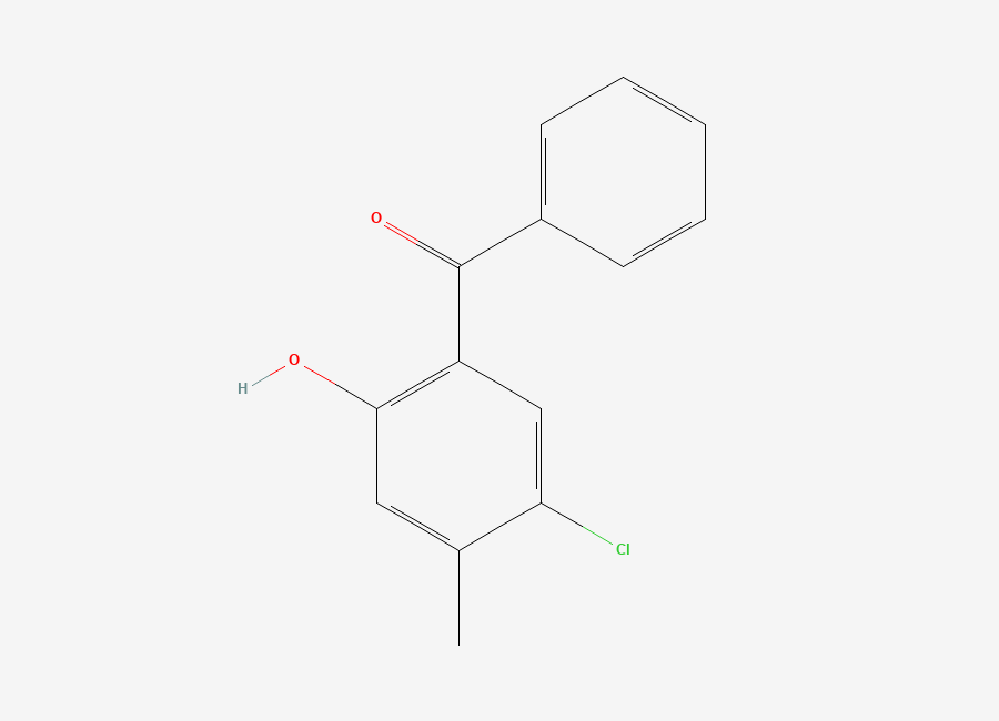 Two-dimensional chemical structure of 5-Chloro-2-hydroxy-4-methylbenzophenone