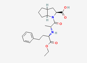 Two-dimensional chemical structure of Ramipril EP Impurity I / Ramipril (S,R-S,S,S)-Isomer / (2R)-Ramipril / Ramipril 2-Epimer, CAS 129939-65-7