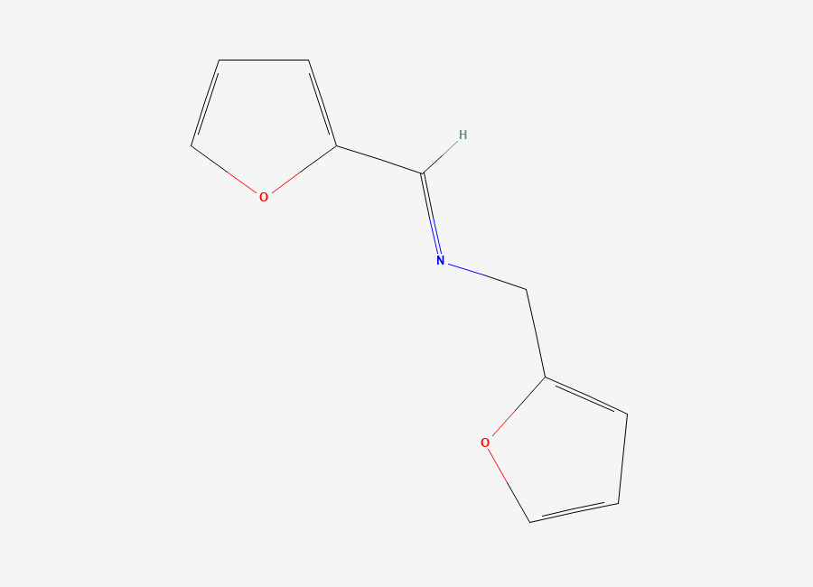 Two-dimensional chemical structure of (E)-((furan-2-yl)methyl)((furan-2-yl)methylidene)amine