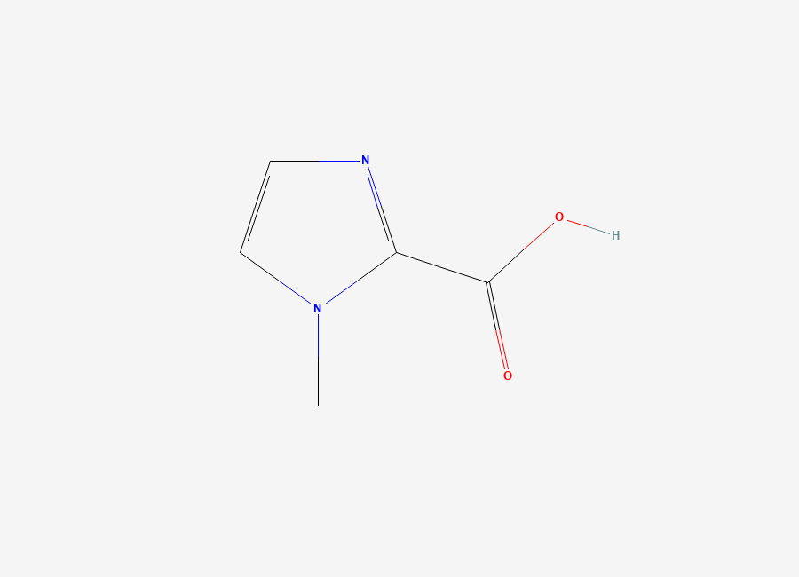 Two-dimensional chemical structure of 1-methyl-1H-imidazole-2-carboxylic acid