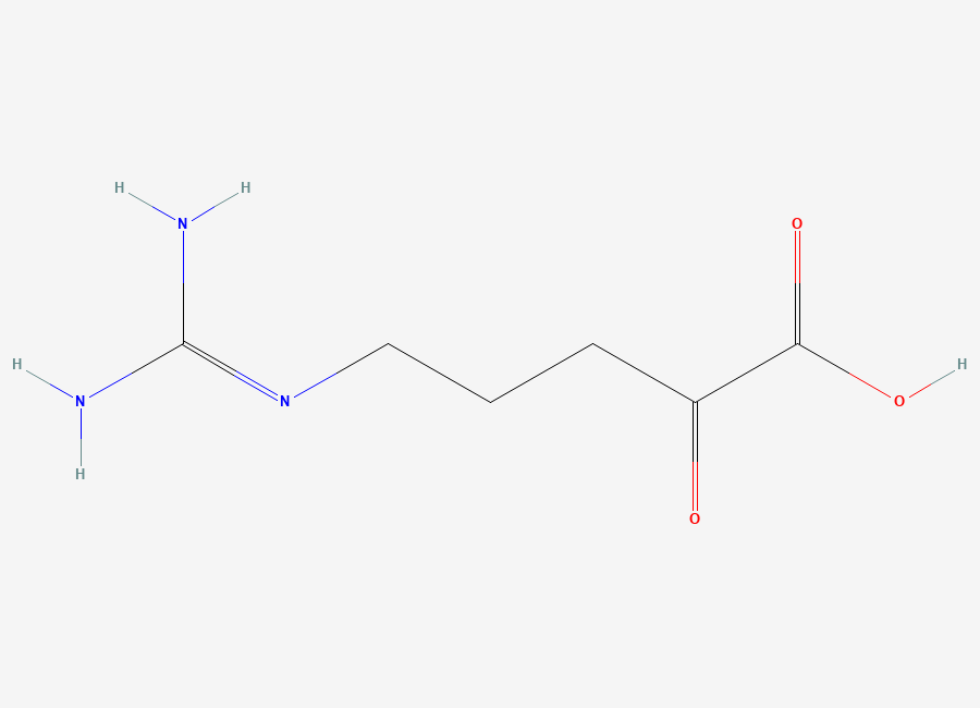 Two-dimensional chemical structure of AKA 2-Oxoarginine, CAS 3715-10-4