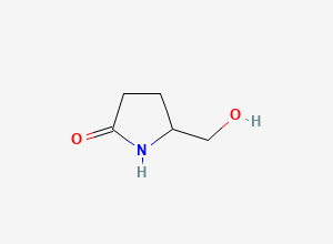 Two-dimensional chemical structure of 5-(Hydroxymethyl)pyrrolidin-2-one