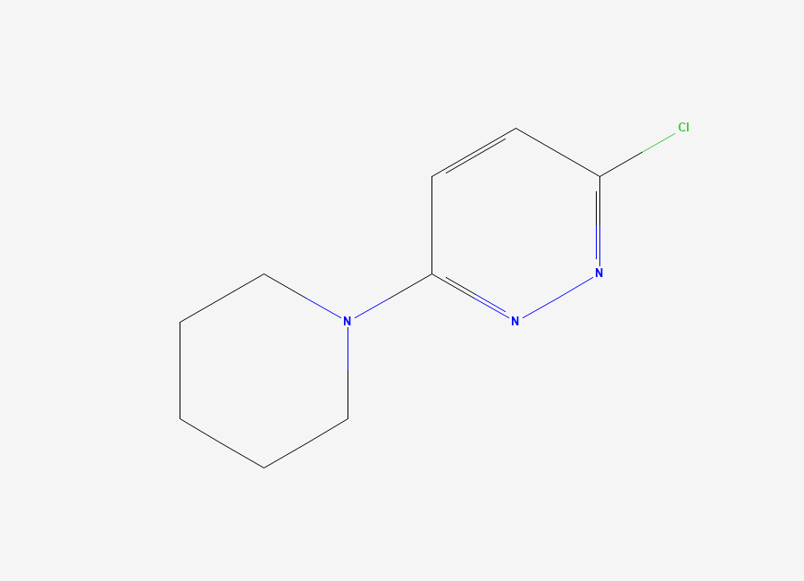 Two-dimensional chemical structure of 3-Chloro-6-(1-piperidinyl)pyridazine
