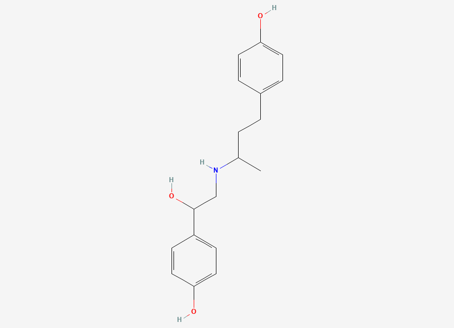 Two-dimensional chemical structure of Ractopamine, CAS 97825-25-7