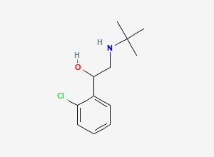 Two-dimensional chemical structure of Tulobuterol, CAS 41570-61-0