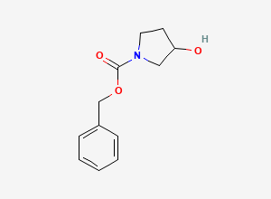 Two-dimensional chemical structure of Benzyl 3-hydroxypyrrolidine-1-carboxylate